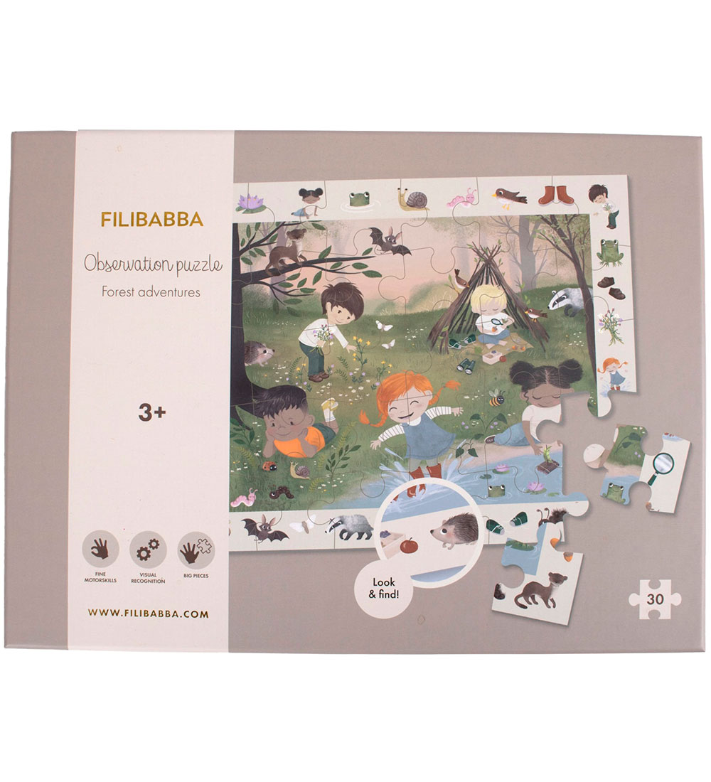 Filibabba Beobachtungspuzzle - 30 Teile - Auf Abenteuer I Wald - Filibabba - One Size - Puzzlespiele Filibabba Beobachtungspuzzle - 30 Teile - Auf Abenteuer I Wald - Filibabba - One Size - Puzzlespiele von Filibabba