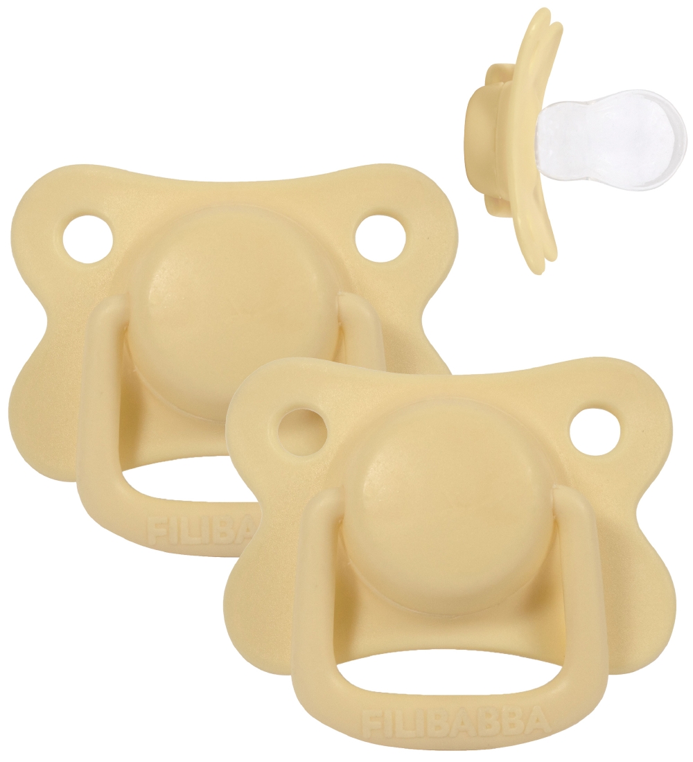 Filibabba Schnuller - 2er-Pack - 6m+ - Pale Banana - Filibabba - 6+ mt - Schnuller von Filibabba