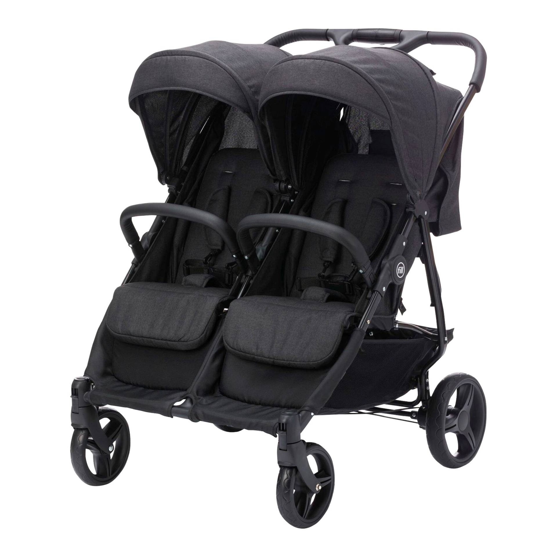Fill Duo Kinderwagen Zwillingswagen schwarz von Fill