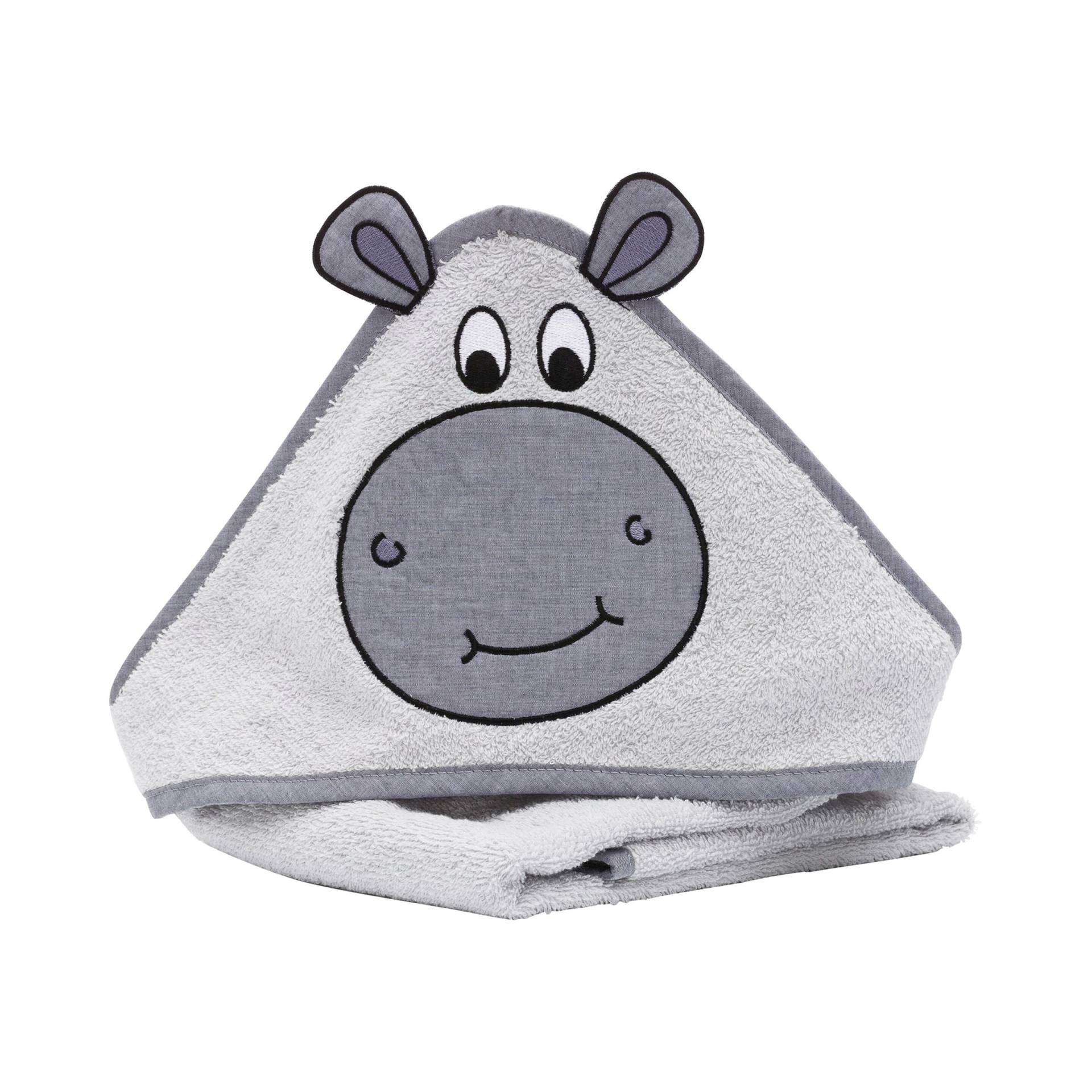 Fillikid Kapuzen-Badetuch mit Applikation 75x75 cm grau Fillikid Kapuzen-Badetuch mit Applikation 75x75 cm grau von fillikid