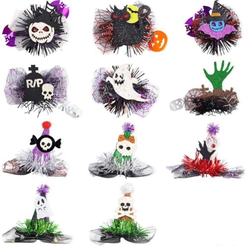 Filteilect 11 Halloween-Haarspangen mit Glitzer für Halloween-Partyzubehör, Cosplay und Themenveranstaltungen Filteilect 11 Halloween-Haarspangen mit Glitzer für Halloween-Partyzubehör, Cosplay und Themenveranstaltungen von Filteilect
