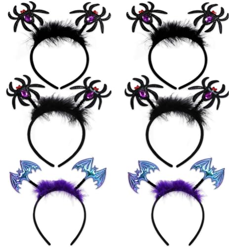 Filteilect Halloween-Spinnen-Haarbänder, Plüsch-Haarschmuck für Kinder und Erwachsene, Party-Kostüm-Dekoration, 6 Stück Filteilect Halloween-Spinnen-Haarbänder, Plüsch-Haarschmuck für Kinder und Erwachsene, Party-Kostüm-Dekoration, 6 Stück von Filteilect