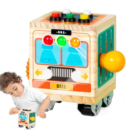 Bus-sensorisches Spielzeug, Holzlernspielzeug, Bildungsaktivitätsspiele Mit Leuchtbus Und Interaktivem Lernspaß, 7x7x10 cm, Farbenfroh, Für Und Mädchen Im Alter Von 1-3 Jahren Bus-sensorisches Spielzeug, Holzlernspielzeug, Bildungsaktivitätsspiele Mit Leuchtbus Und Interaktivem Lernspaß, 7x7x10 cm, Farbenfroh, Für Und Mädchen Im Alter Von 1-3 Jahren von Filvczt