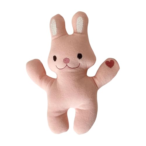 Filvczt Baby- Und Kinderkomfortspielzeugpuppe, Rosa Hasen -Baby -Rasseln, Tierplüschschüttler Mit Sensorischer Entwicklung, Weiches Und Sicheres Material, 20x16 cm, Für Säuglinge, Und Mädchen von Filvczt