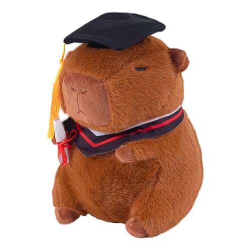 Filvczt Capybara Plush, Absolvent Capybara Plüsch, Gefüllte Tier -Abschlussgeschenk, Mit Weichem Und Huggierbarem, Vielseitigem Und Spaß, 23 cm, Für Den Abschluss von Filvczt