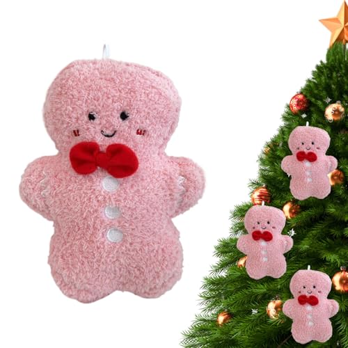 Filvczt Gingerbread Plush Spielzeug 18 cm,Dekokissen - Weihnachtsbaumschmuck Deko Für Zuhause Party Tisch Sofa Fenster Saison von Filvczt