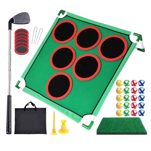 Filvczt Golfspiel -Set, Golf -Chipping -Spiel, Family Indoor Play Set, Mit Kompaktem Design, Tragbar Und Einfach Eingerichtet, 80x83x25 cm, Für Kinder, Jugendliche, Erwachsene von Filvczt