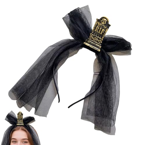 Filvczt Halloween Kopfband, Vintage Grabstein Kopfschmuck Mit Schleier, Gruseliges Halloween Kostümzubehör Kopfschmuck Für Cosplay Karneval Bühnenauftritt Party Filvczt Halloween Kopfband, Vintage Grabstein Kopfschmuck Mit Schleier, Gruseliges Halloween Kostümzubehör Kopfschmuck Für Cosplay Karneval Bühnenauftritt Party von Filvczt