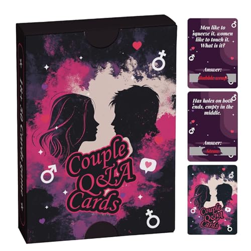 Filvczt Kartenspiel für Paare, Date-Nacht-Spiel, romantische Gesprächskarten, mit 50 Fragendeck, romantische und würzige Optionen, 6,6 x 9,0 cm, für Betrunkene, Schlafzimmer, Roadtrip, Flitterwochen Filvczt Kartenspiel für Paare, Date-Nacht-Spiel, romantische Gesprächskarten, mit 50 Fragendeck, romantische und würzige Optionen, 6,6 x 9,0 cm, für Betrunkene, Schlafzimmer, Roadtrip, Flitterwochen von Filvczt