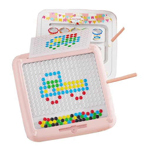 Filvczt Magnetische Punkte Zeichnungsbrett, Lernkartonplatte, Magnetkunstspielzeug Mit 2-in-1-Lernkritzeleien, Groß Und Einfach Zu Bedienen, 31x3x31,5 cm, Gelb/Rosa, Für Kinder Alter 3+, Filvczt Magnetische Punkte Zeichnungsbrett, Lernkartonplatte, Magnetkunstspielzeug Mit 2-in-1-Lernkritzeleien, Groß Und Einfach Zu Bedienen, 31x3x31,5 cm, Gelb/Rosa, Für Kinder Alter 3+, von Filvczt