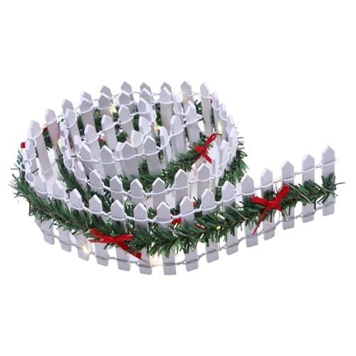 Filvczt Miniatur-Weihnachtszaun – 89,9 cm große dekorative Lattenplatte aus Holz | Feengartenzäune mit LED-Licht für Party, Weihnachtsbaum, Dorflandschaft, Schreibtischdekoration Filvczt Miniatur-Weihnachtszaun – 89,9 cm große dekorative Lattenplatte aus Holz | Feengartenzäune mit LED-Licht für Party, Weihnachtsbaum, Dorflandschaft, Schreibtischdekoration von Filvczt