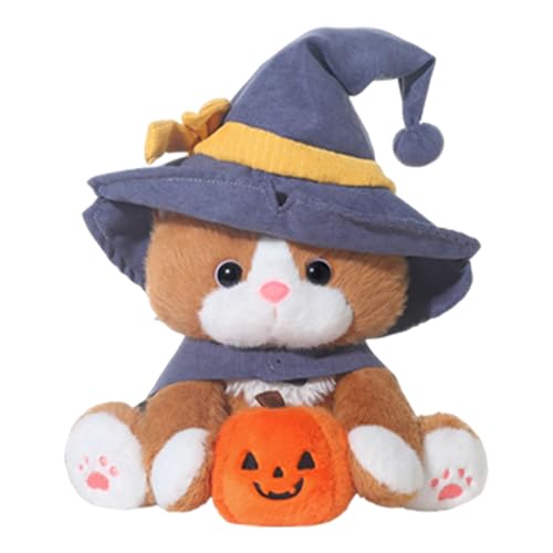 Halloween -Katzen -Stofftier, Mit Süßem Plüschkätzchen Gekleidet, 25 Cm, Zaubererkatze Plüschspielzeug, Gefülltes Kätzchenspielzeug, Für Jungens, Mädchen, Geburtstag, Schlafzimmer, Sofa, Wohnzimmer Halloween -Katzen -Stofftier, Mit Süßem Plüschkätzchen Gekleidet, 25 Cm, Zaubererkatze Plüschspielzeug, Gefülltes Kätzchenspielzeug, Für Jungens, Mädchen, Geburtstag, Schlafzimmer, Sofa, Wohnzimmer von Filvczt