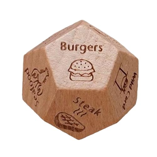 Lebensmittelwürfel, Dinner-Dating Würfel, Entscheidungswürfel aus, tragbar, einfache Verwendung, 3,4 x 3 cm, für Paare, Jubiläen, Valentinstag Lebensmittelwürfel, Dinner-Dating Würfel, Entscheidungswürfel aus, tragbar, einfache Verwendung, 3,4 x 3 cm, für Paare, Jubiläen, Valentinstag von Filvczt