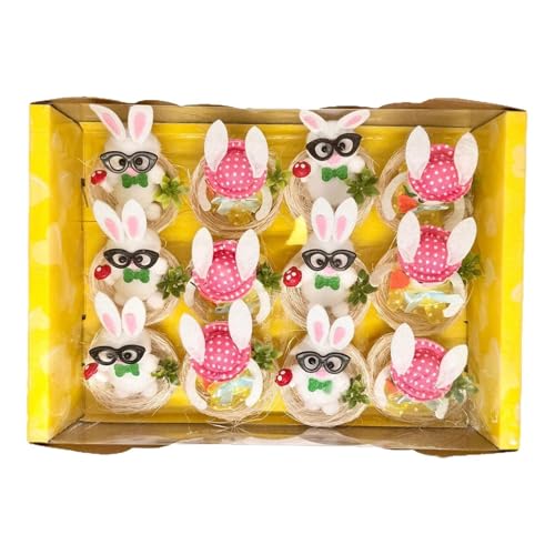 Osterplüsch, Bunny Chick Spring Decor, Tier -Osterdekorationen 12x Hasen Und Küken, Weich Und Kuschelig, 25x17,5x6 Cm, Für Partys Gefälligkeiten Osterplüsch, Bunny Chick Spring Decor, Tier -Osterdekorationen 12x Hasen Und Küken, Weich Und Kuschelig, 25x17,5x6 Cm, Für Partys Gefälligkeiten von Filvczt