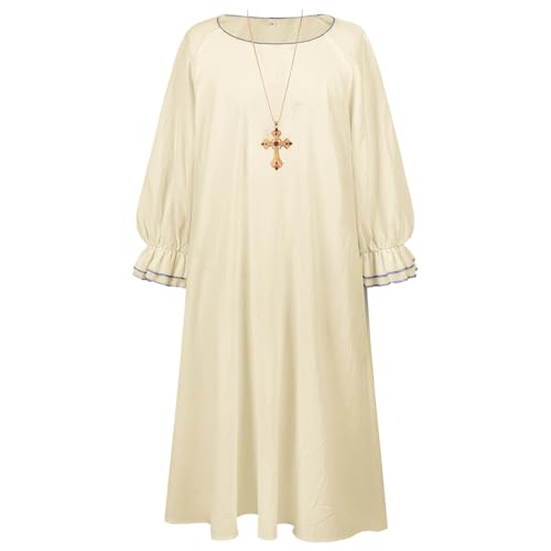 Priest -Cosplay -Kostüm, Mittelalterliche Robe Gothic Cosplay, Clergy Robe Halloween, Mit Authentischem Priesterdesign, Gotischem Und Mittelalterlichen Look, 123x135x50x73cm, Für Männer, Frauen von Filvczt