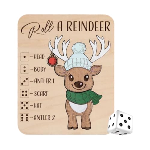 Weihnachts -Rentier -Puzzle -Spiel Mit Roll The Dice, 17,8x14cm, Weihnachtsrollenrollen -Puzzle, Hölzerne Weihnachtsspiel, Festlich Und Lustig, Für Teenager, F-rau, Jungens, Jugendliche, Tochter Sohn Weihnachts -Rentier -Puzzle -Spiel Mit Roll The Dice, 17,8x14cm, Weihnachtsrollenrollen -Puzzle, Hölzerne Weihnachtsspiel, Festlich Und Lustig, Für Teenager, F-rau, Jungens, Jugendliche, Tochter Sohn von Filvczt
