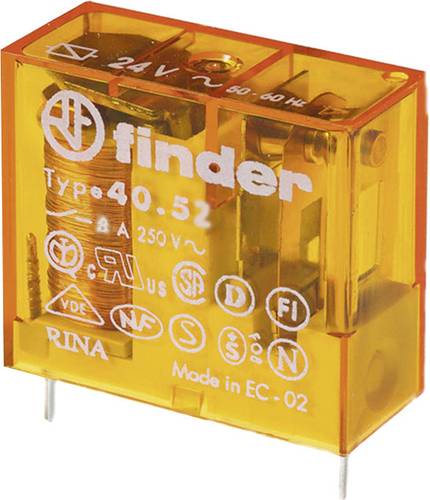 Finder 40.52.8.024.0001 Printrelais 24 V/AC 8A 2 Wechsler 50St. von Finder