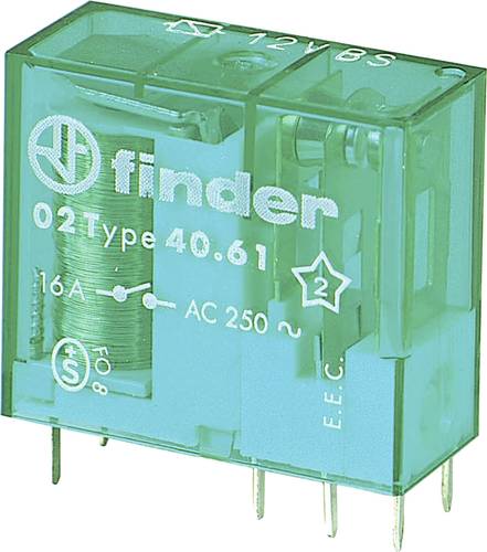 Finder 40.61.6.012.4000 Printrelais 12 V/AC, 12 V/DC 16A 1 Wechsler 50St. von Finder