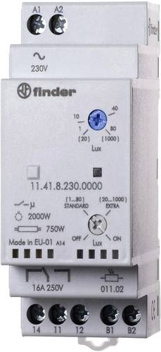 Finder Dämmerungsschalter 1 St. 11.41.8.230.0000 Betriebsspannung:230 V/AC Empfindlichkeit Licht: 1 von Finder