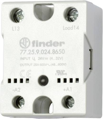 Finder Halbleiterrelais 77.25.9.024.8650 25A Schaltspannung (max.): 600 V/AC Nullspannungsschaltend von Finder