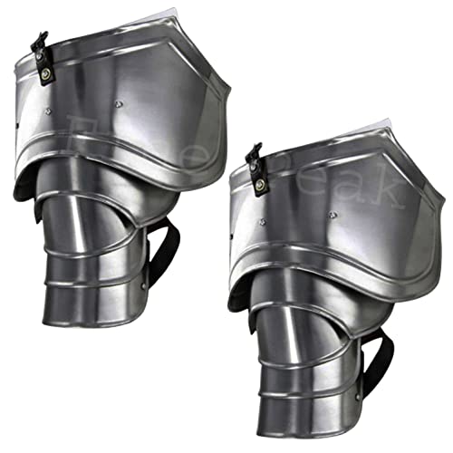 Fine Peak Mittelalterliches Schulterset mit Schultern, Belagerungskriegsführung, Ritterrüstung, mittelalterliche Rüstung, Kreuzritter-Kostüm, Ritterhelm, Schulterpanzer, Lederrüstung, Wikinger Fine Peak Mittelalterliches Schulterset mit Schultern, Belagerungskriegsführung, Ritterrüstung, mittelalterliche Rüstung, Kreuzritter-Kostüm, Ritterhelm, Schulterpanzer, Lederrüstung, Wikinger von Fine Peak