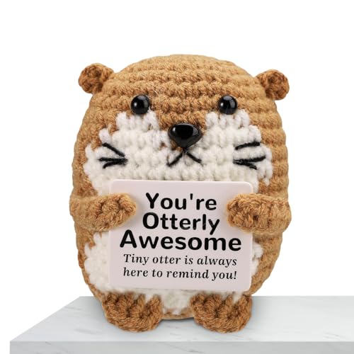 Positive Häkeltiere, lustiger positiver Seeotter, handgefertigter Seeotter Plüsch mit Ermutigungskarte, emotionale Unterstützung, häkeln für Zuhause, Schreibtischdekoration, niedliche Otter-Geschenke Positive Häkeltiere, lustiger positiver Seeotter, handgefertigter Seeotter Plüsch mit Ermutigungskarte, emotionale Unterstützung, häkeln für Zuhause, Schreibtischdekoration, niedliche Otter-Geschenke von Finehenchi
