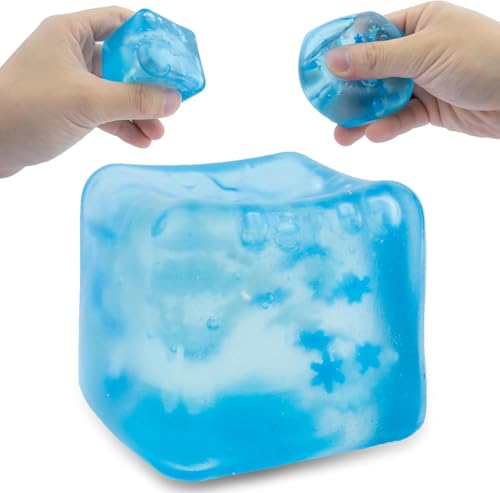 Ice Cube Squishy Toy, Stress Balls for Kids and Adults, Fidget Cube Sensory Toys for Autism ADHD, Squeeze Ball Stress Relief Toys, Stressbälle für Kinder und Erwachsene, Fidget Cube Sensorik Spielzeug Ice Cube Squishy Toy, Stress Balls for Kids and Adults, Fidget Cube Sensory Toys for Autism ADHD, Squeeze Ball Stress Relief Toys, Stressbälle für Kinder und Erwachsene, Fidget Cube Sensorik Spielzeug von Fineron
