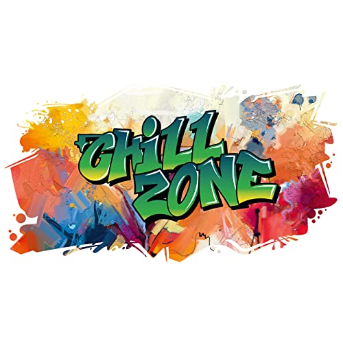 3D Graffiti Wandtattoo 97x53cm Streetart Wandsticker Jugendzimmer Kinderzimmer Wohnzimmer Deko Wandbild selbstklebend W008 (06 Painted Wall, Ohne Wunschname) von Finest Folia