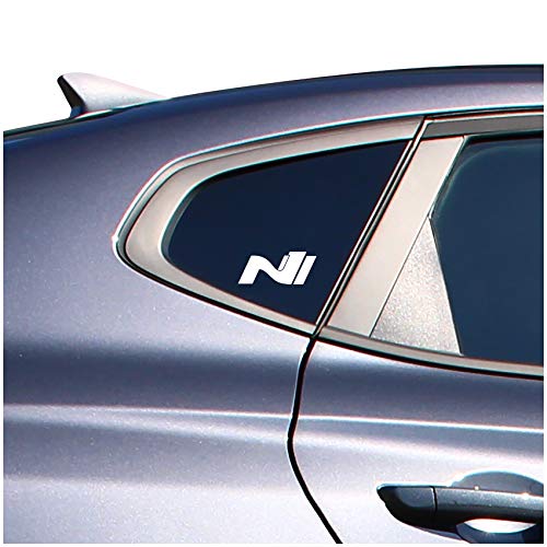 4er Set Aufkleber Logo N Performance Autoaufkleber Sticker Selbstklebend Waschstraßenfest Dekor Autoscheibe Seitlich Tuning Zubehör K089 (Weiß Glanz, N Full) von Finest Folia