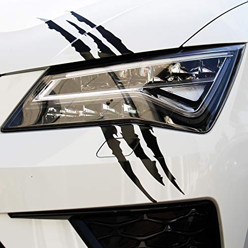 Devil Cut Aufkleber Klauen Krallen Tiger Auto LKW Dekor Sticker (K053 Schwarz) von Finest Folia