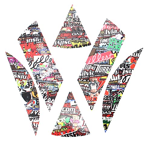 Finest Folia Emblem Ecken Inlays Folie Aufkleber passgenau (R015 Stickerbomb Bunt) von Finest Folia
