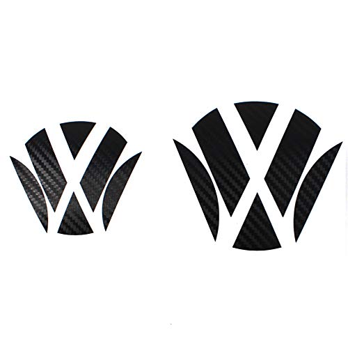 Finest Folia Emblem Ecken Inlays Folie Aufkleber passgenau K006/K007 (.Carbon Schwarz) von Finest Folia