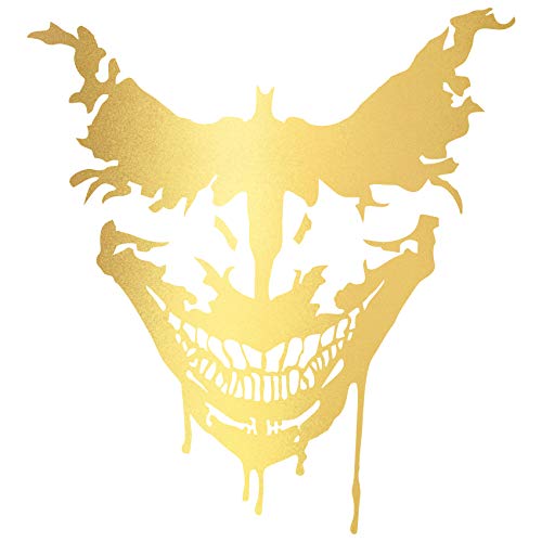 Joker Aufkleber Sticker Dekor Folie Autoaufkleber K076 (Gold Metallic, 10x10 cm) von Finest Folia