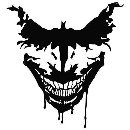 Joker Aufkleber Sticker Dekor Folie Autoaufkleber K076 (Schwarz Matt, 10x10 cm) von Finest Folia