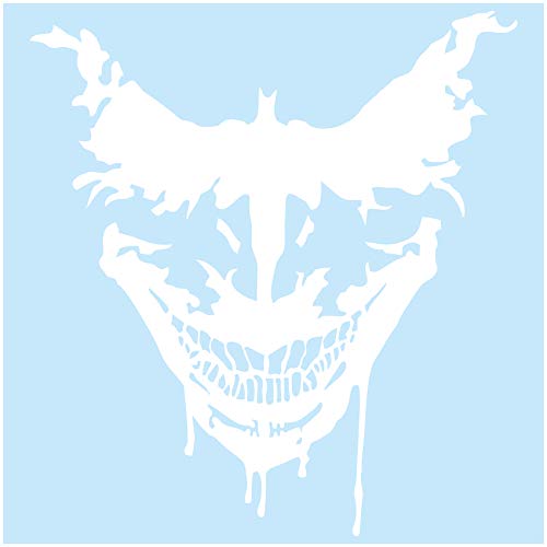Joker Aufkleber Sticker Dekor Folie Autoaufkleber K076 (Weiß Glanz, 10x10 cm) von Finest Folia