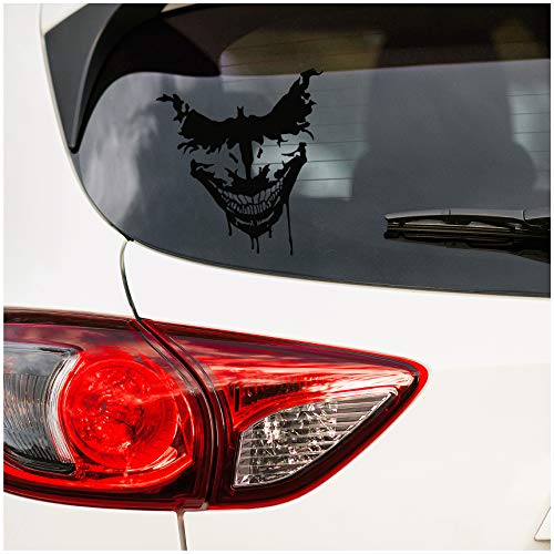 Joker Aufkleber Sticker Dekor Folie Autoaufkleber K077 (Schwarz Matt, 20x19 cm) von Finest Folia