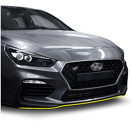 Frontschwert Designline Folie Dekor für Fahrzeug Front Auto Aufkleber selbstklebend Kfz Zubehör Streifen Zierleiste Passgenau D017 (Neon Gelb) von Finest Folia