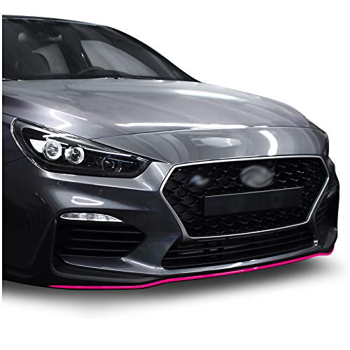 Frontschwert Designline Folie Dekor für Fahrzeug Front Auto Aufkleber selbstklebend Kfz Zubehör Streifen Zierleiste Passgenau D017 (Neon Pink) von Finest Folia