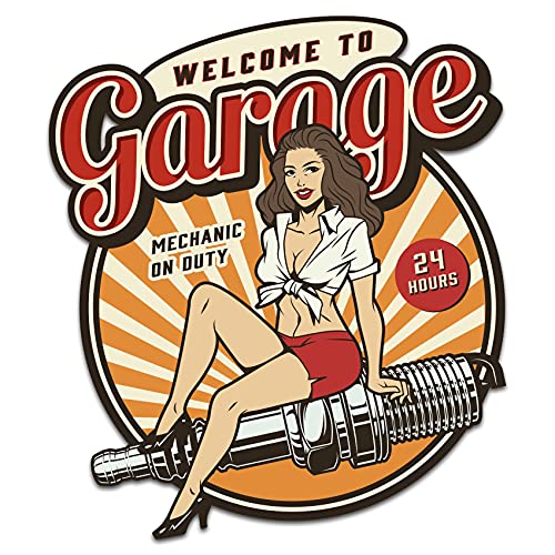 Retro Vintage Aufkleber -Finest Folia Sticker Old School Ace Kult Rockabilly (R149-1 Garage Mechanic) von Finest Folia