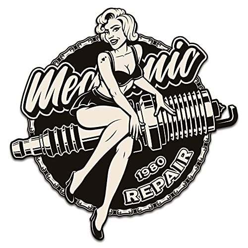 Retro Vintage Aufkleber -Finest Folia Sticker Old School Ace Kult Rockabilly (R149-3 Mechanic Repair) von Finest Folia