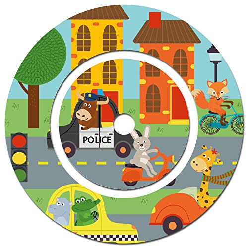 yabaduu Schutzfolie für Tonie Ladestation Design Aufkleber Cover kindgerecht passgenau selbstklebend Folie Zubehör für Kinder Spielzeug Y046 (Nr. 21 Polizei, Ladestation Folie) von Finest Folia