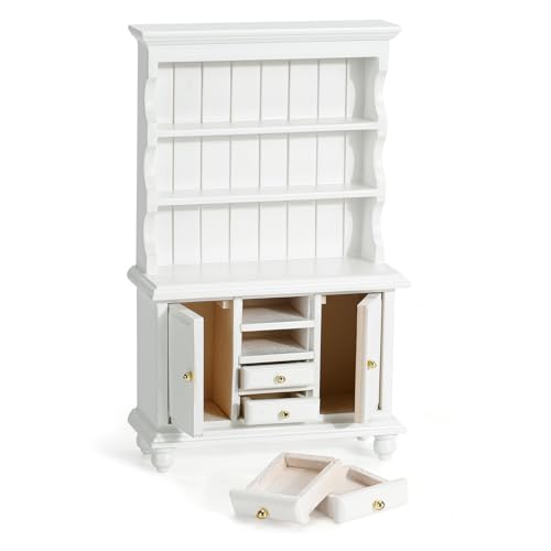 Miniatur Küchenschrank Buffetschrank 1/12 Miniatur Möbel Puppenhaus Zubehör Puppenhaus Möbel Puppenhaus Zubehör Holz Wichtel Küche von Finetoknow