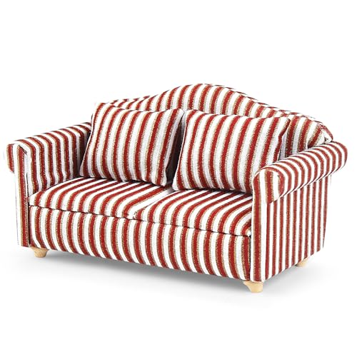 Miniatur Sofa Couch Mini Sofa Miniatur Möbel Wichtel Sofa Puppenhaus Möbel Holz Puppenhaus Zubehör Wichtel Möbel von Finetoknow