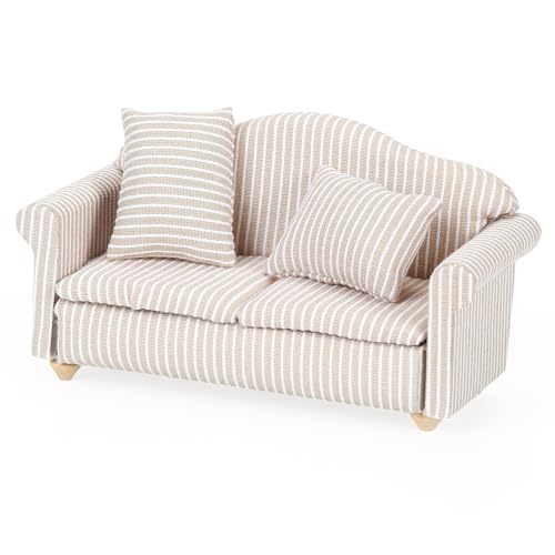 Miniatur Sofa Couch Mini Sofa Wichtel Sofa Puppenhaus Möbel Puppenhaus Zubehör Holz Miniatur Möbel Wichtel Möbel von Finetoknow