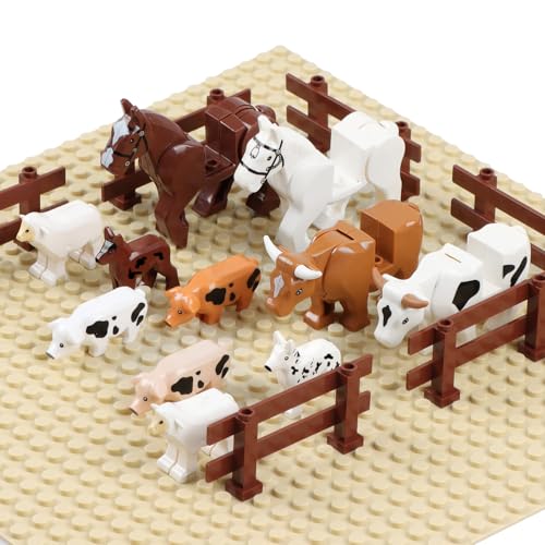 Finger Rock 18-teiliges Bauset mit Freunden und Tieren, Bauernhoftiere, Spielzeug, Geschenk für Kinder, Jungen, Mädchen, ab 6 Jahren, Zubehör, Bausteine, Pferd, Hund, Schwein, Kuh, Schaf, kompatibel Finger Rock 18-teiliges Bauset mit Freunden und Tieren, Bauernhoftiere, Spielzeug, Geschenk für Kinder, Jungen, Mädchen, ab 6 Jahren, Zubehör, Bausteine, Pferd, Hund, Schwein, Kuh, Schaf, kompatibel von Finger Rock