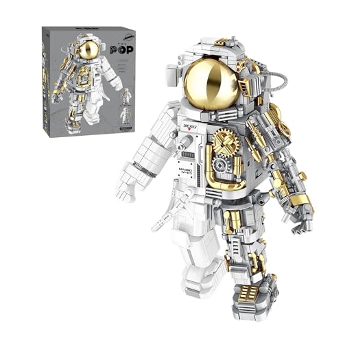 Space Astronaut Klemmbaustiene 1088 Teile, Weltraum Bauspielzeug mit Displayständer, Spielzeug Idea Weihnachten Geschenke für Erwachsene oder Kinder ab 8, Kompatibel mit Lego Bausteine von Finger Rock