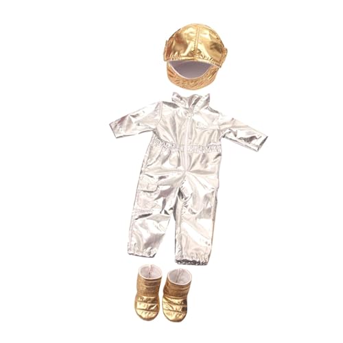 Finlon 18'' silbernes amerikanisches Raumanzug-Outfit – Zubehr für 43-cm-Puppen von Finlon