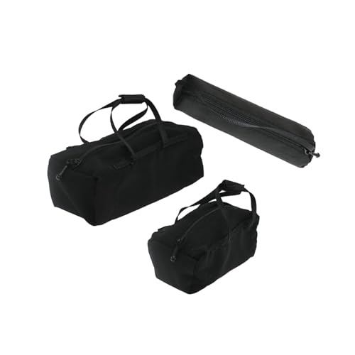 Finlon 3-teiliges RC-Car-Gepcktaschen-Dachwagen-Zubehrset – robuste Reisetaschen für 1 für 1 0 RC-Crawler-Modelle – Schwarz von Finlon