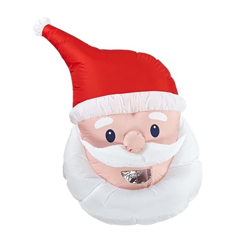 Finlon Aufblasbarer Weihnachtsmann-Kopfschmuck für Erwachsene – Weihnachts-Kopfschmuck-Kostüm für Karnevalspartys und Halloween-Cosplay von Finlon