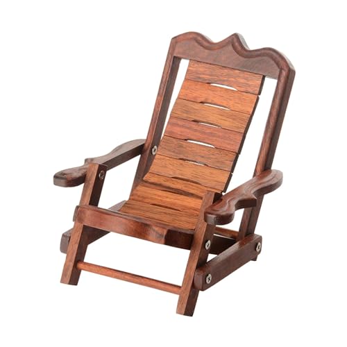 Finlon Holz-Liegestuhl-Desktop-Halter – Puppenhaus-Zubehr zum Basteln von Finlon